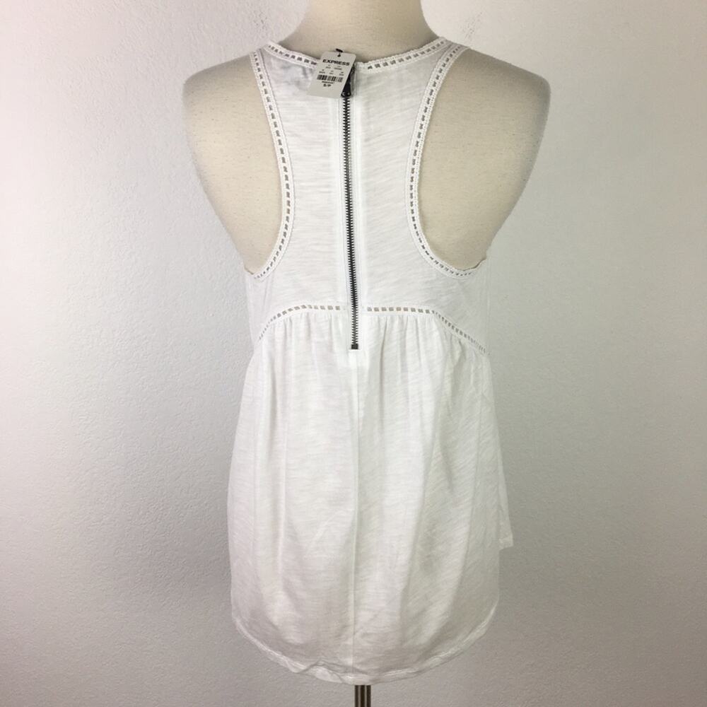 Express White Knit Babydoll Tank NWT top Small - Picture 4 of 9